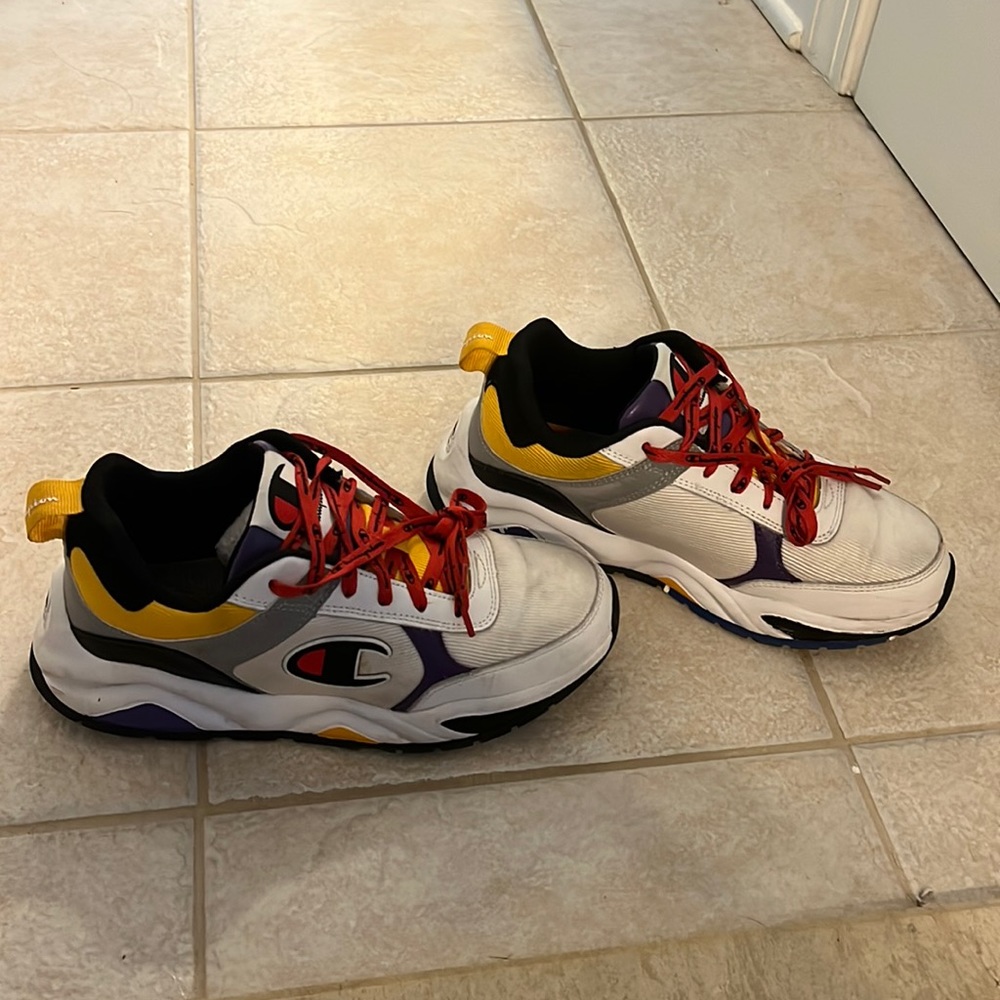 Men’s 6.5, Women’s 8/8.5 gently worn champion sneakers